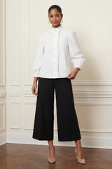 Antique White Sisley Poplin Blouse Blouse