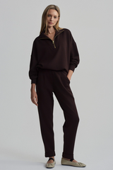 Gray Hawley Half Zip Sweat Sweater