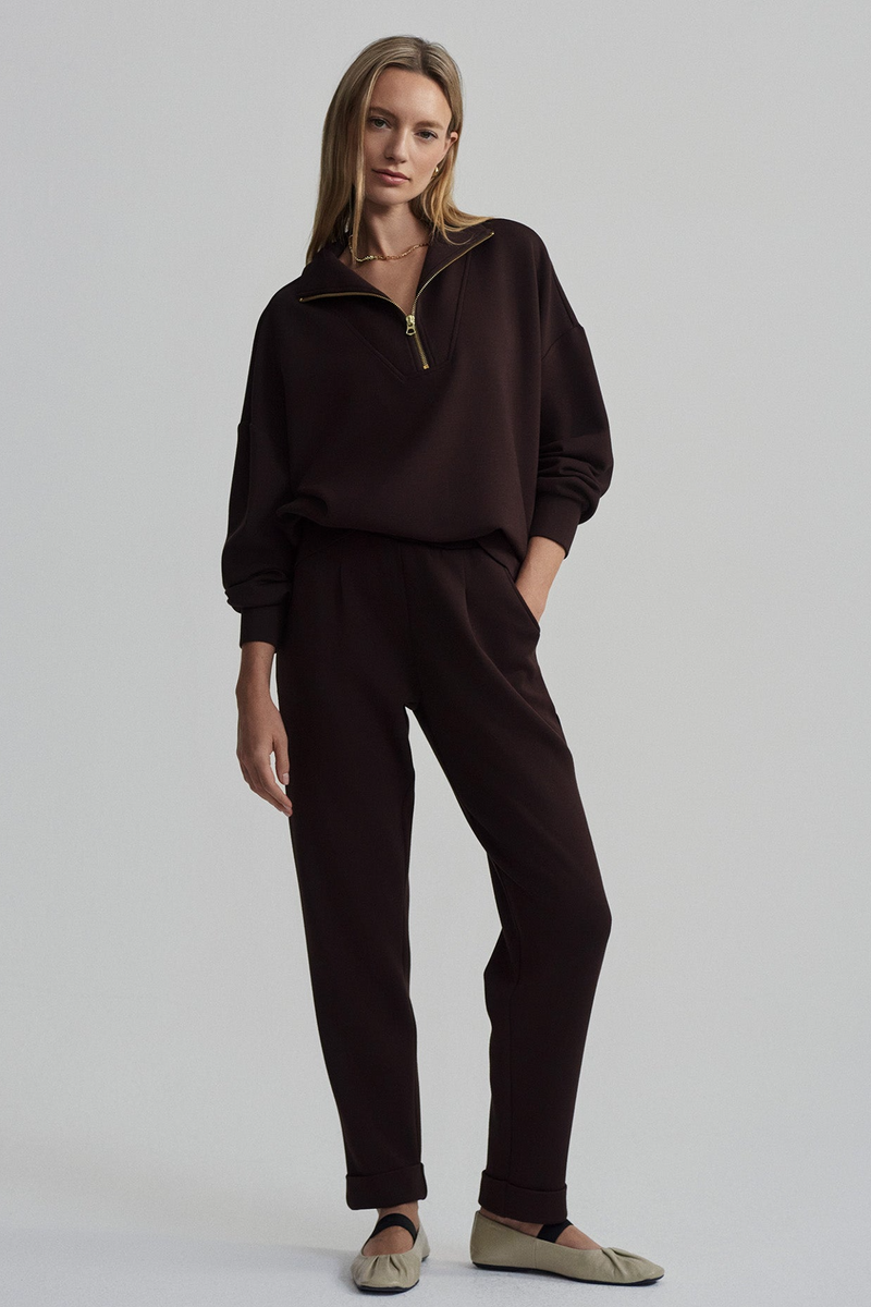 Gray Hawley Half Zip Sweat Sweater