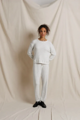 Gray Brynn Mohair Pull On Sweatpants Lounge Pants