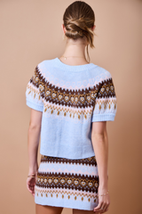 Tan Love At First Knit Jacquard Sweater Sweater