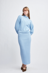 Lavender Joss Sweater Skirt Midi Skirt
