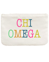 Antique White Sorority Color Block Pouch
