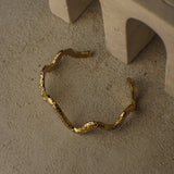 Dim Gray Amalia Gold Wave Cuff Bracelet Bracelet
