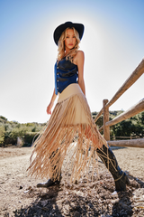 Lavender The Fringe Factor Maxi Skirt Maxi Skirt