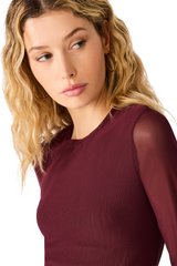 White Smoke Sandy Knit Top Top