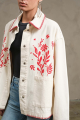Rosy Brown Bloom With Me Jacket Jacket