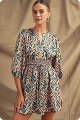 Rosy Brown The Rose Floral Mini Dress Mini Dress