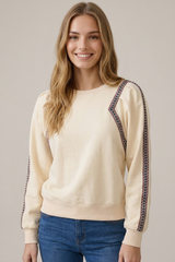 Gray In The Groove Puff Sleeve Sweatshirt Sweatshirt