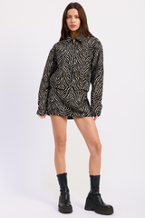 Lavender Bad Reputation Zebra Jacquard Jacket Jacket