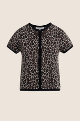 Antique White The 9 to 5 Cardigan in Leopard Cardigan