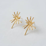 Light Gray Vintage-Inspired Floral Drop Earrings