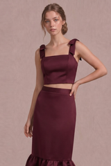The Romantic Satin Crop Top Crop Top
