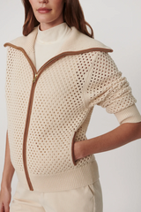 Light Gray Paula Zip Through Knit Jacket Jacket