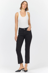 Jeanne Mid Rise Cropped Flare Jeans | Chocolate Torte