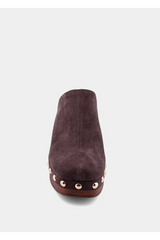 Lavender Geneva Clog | Brown Suede Clogs