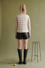 Dark Sea Green Field Club Quilted Hybrid Jacket Jacket