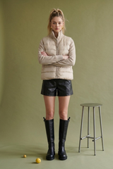 Dark Sea Green Field Club Quilted Hybrid Jacket Jacket