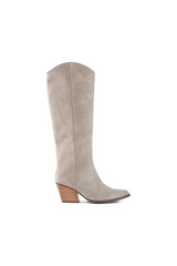 White Smoke Begging You Tall Boot | Sand Suede Boot