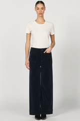 Gray Audrey High Rise Wide Leg Corduroy Pant | Black Iris Jeans