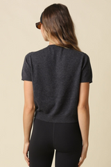 Light Gray Lydia Short Sleeve Cardigan Cardigan
