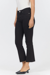 Jeanne Mid Rise Cropped Flare Jeans | Chocolate Torte