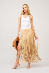 Lavender The Fringe Factor Maxi Skirt Maxi Skirt