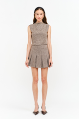 Shyla High Waisted Pleated Mini Skirt Mini Skirt