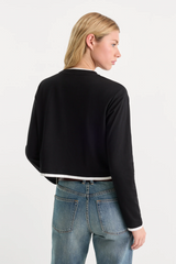 Black The Long Sleeve Layered Tee Tee