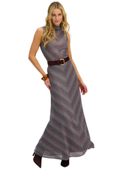 White Smoke Olive Skirt in Rainbow Maxi Skirt