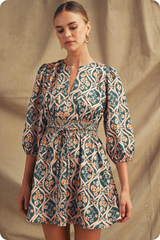 Rosy Brown The Rose Floral Mini Dress Mini Dress