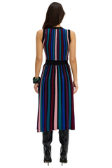 White Smoke Quinn Skirt in Black Multi Midi Skirt