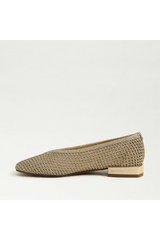 Lavender Kasey Knit Ballet Flat | Amber Gold Woven Fabric flats
