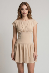 Gray Love Story Textured Mini Dress Mini Dress