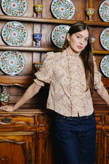 Zinny Top Wuthering Winds Print Top