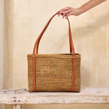 Wheat Winding Road Rattan Bag Beach Bag