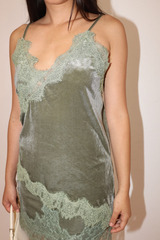 Dim Gray Last Call Velvet Lace Cami Tank