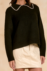 Black Cozy Charm Sweater Sweater