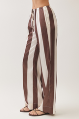 Light Gray All In Line Striped Pants Pant