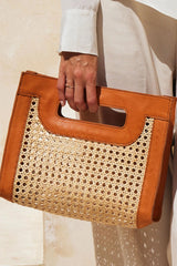 Wheat Winding Road Rattan Bag Beach Bag
