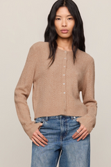 Rosy Brown Medina Cable Cardigan Cardigan