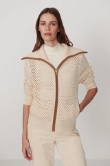 Light Gray Paula Zip Through Knit Jacket Jacket