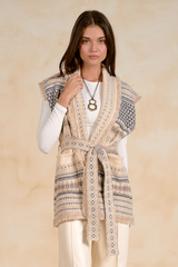 Gray Countryside Vest Cardigan Cardigan