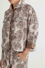 Lavender Simona Shirt in Parchment Garden Shirt
