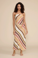 Kenzie Scarf Top in Multi Stripe