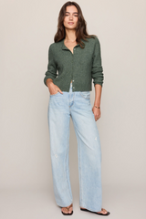 Gray Medina Cable Cardigan Cardigan