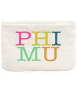 Antique White Sorority Color Block Pouch