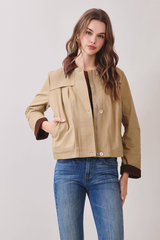Light Gray September Song Cropped Jacket Jacket