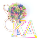 Misty Rose Sorority Pom Pom Key Chain