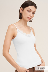 Antique White Toby Lace Trim V-Neck Cami Cami